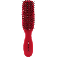 Щетка I LOVE MY HAIR SPIDER SOFT 8 рядов, красная, матовая, S