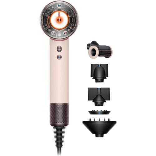 Розумний фен Dyson Supersonic Nural HD16 у ніжному лімітованому кольорі Ceramic Pink Rose Gold з насадками