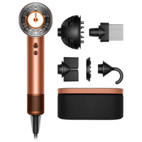 Інтелектуальний фен Dyson Supersonic Nural HD16 у ніжному лімітованому кольорі Amber Silk / Pink Champagne з насадками
