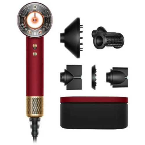 Інтелектуальний фен Dyson Supersonic Nural HD16 у розкішному лімітованому кольорі Red Velvet Gold з насадками