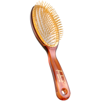 Массажная щетка Pandora's Golden Brush с 24K золотым покрытием зубцов, размер L