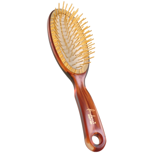 Преміальна маленька щітка Pandora’s Golden Brush S з позолоченими зубцями 24K для подорожей