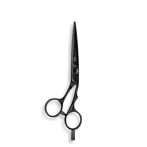 Чорні професійні ножиці для стрижки Kasho Silver KSI-55 OS DLC 5.5 дюймів